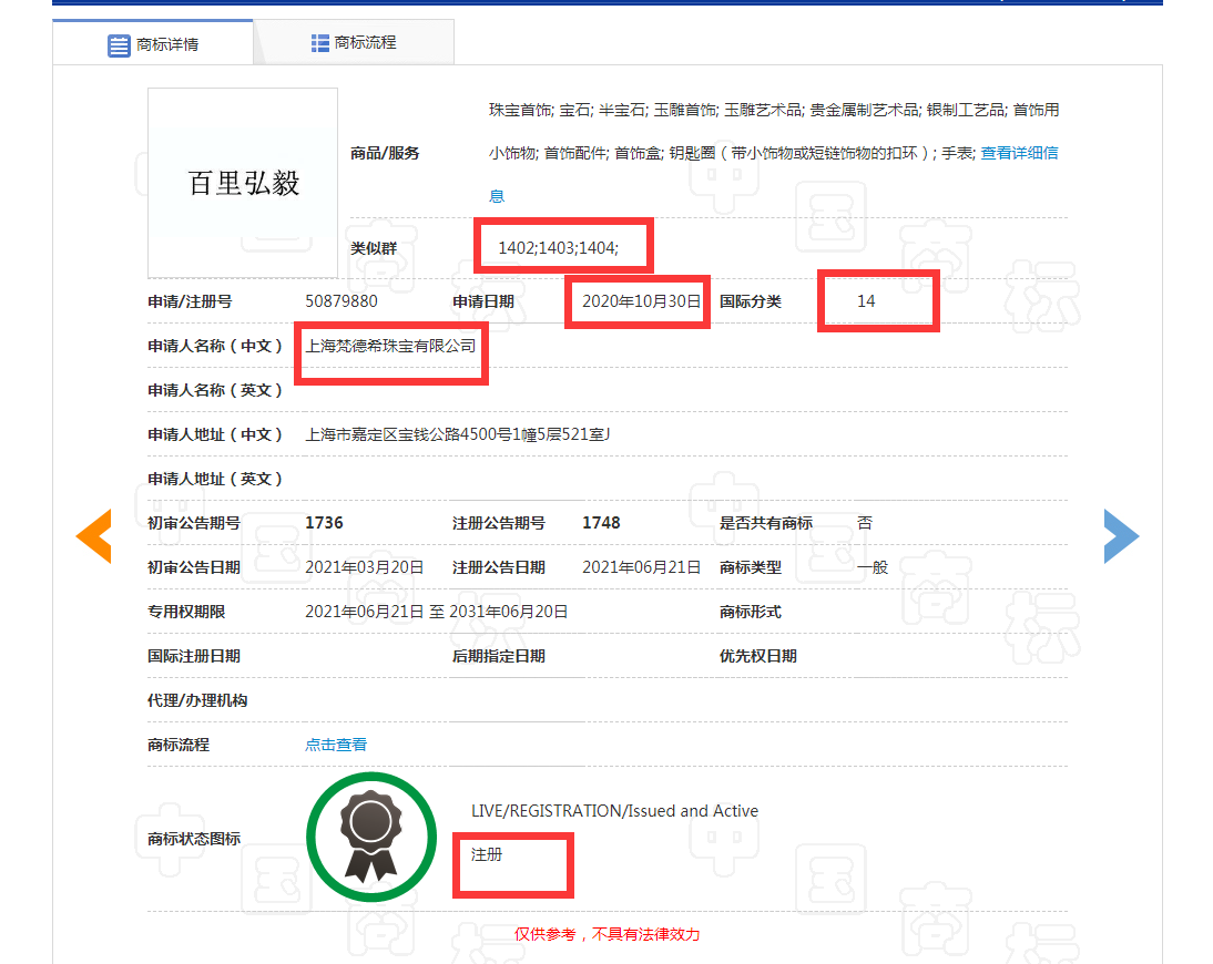 《风起洛阳》王一博角色“百里弘毅”被珠宝公司注册商标 《风起洛阳》王一博角色“百里弘毅”被珠宝公司注册商标