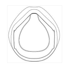 一种[外观设计] 空气面具的密封用硅胶支撑框架的外观专利