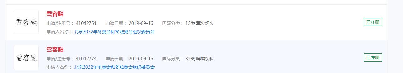 北京2022年冬奥会和冬残奥会组织委员会成功申请“冰墩墩”“雪容融”商标