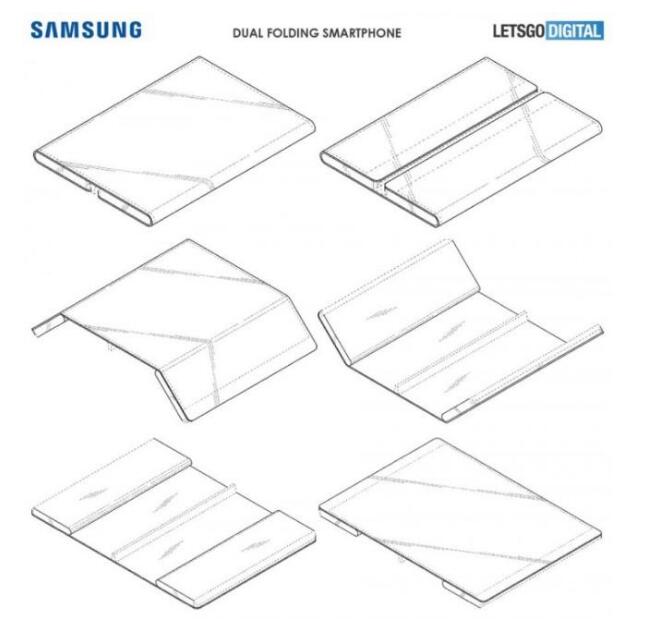 三星2017年申请双折叠屏专利 像极了小米