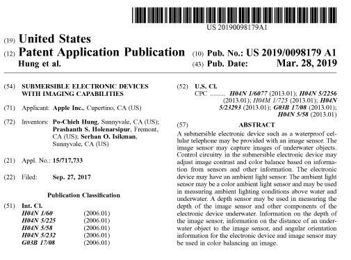 新专利曝光！水下摄影或成苹果下一个杀手锏