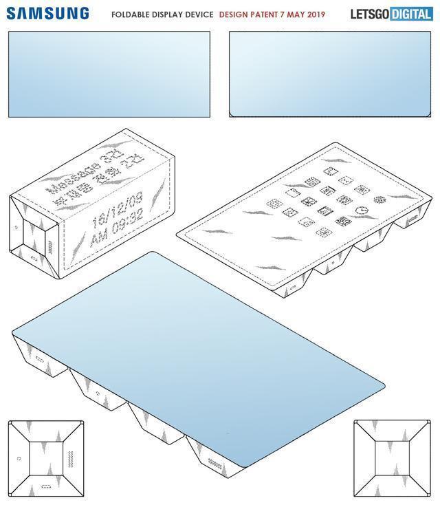 三星折叠屏幕专利曝光：可折成立体方块!