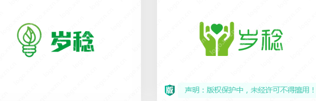 绿色系--【岁稔】logo生态农业logo作品赏析