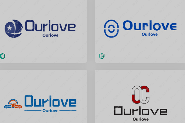 婚礼logo设计作品分享：“Ourlove”——欧恋，马上领证的快来看看吧