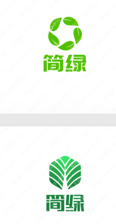 绿色生态行业：【简绿】logo设计作品欣赏~简单、无污染
