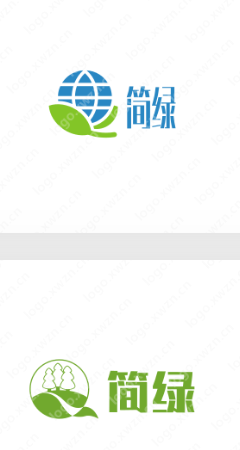 绿色生态行业：【简绿】logo设计作品欣赏~简单、无污染