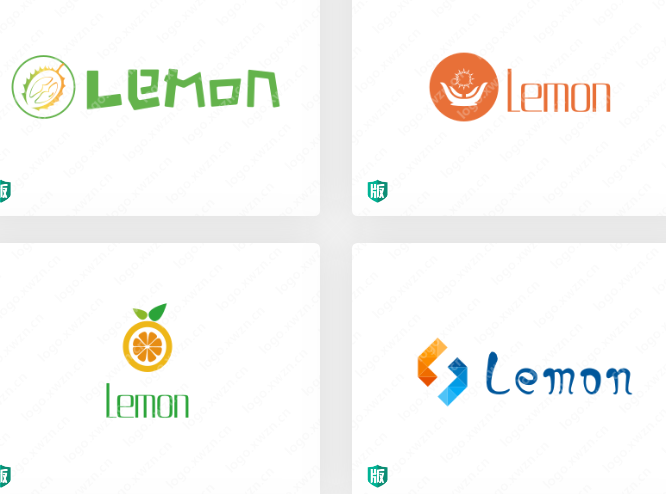 来一组Lemon英文logo设计