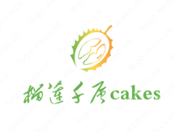 符合店铺类型主题的蛋糕logo设计【榴莲千层cakes】非常直白